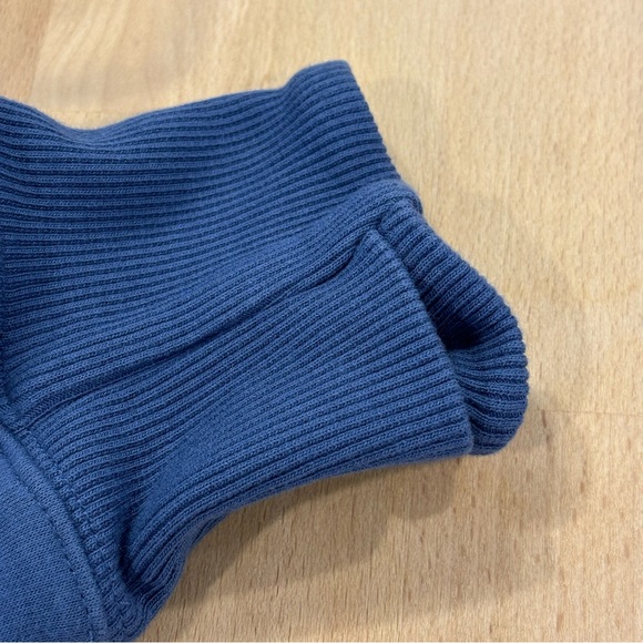 Athleta Cozy Karma Twist Neck Sweatshirt Blue 2X - Picture 7 of 13